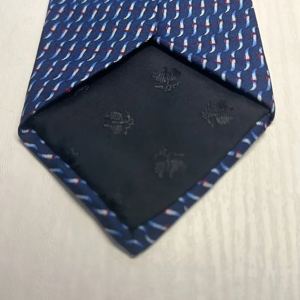 Brooks Brothers Makers 100% silk tie Made in‎ Italy necktie seal blue navy